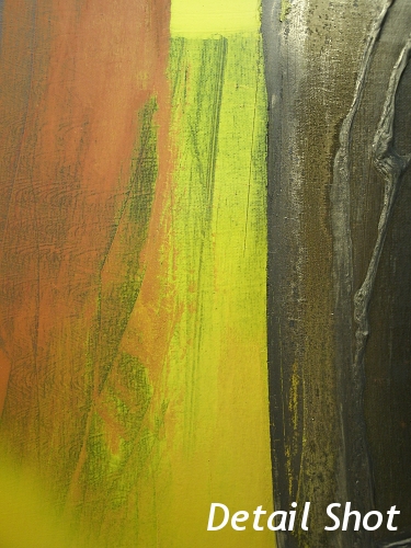 A gold, yellow and black painting. original abstract painting