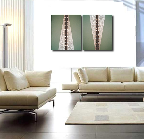 A platinum, emerald and auburn painting. abstract art paintings