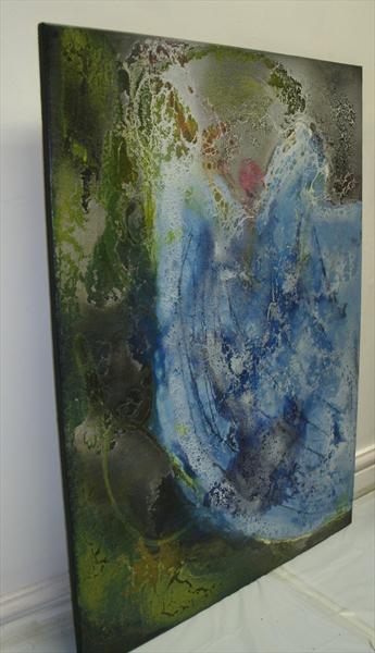A blue painting. abstract painting for sale