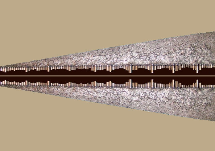 A beige, chocolate, grey, platinum, silver and taupe painting