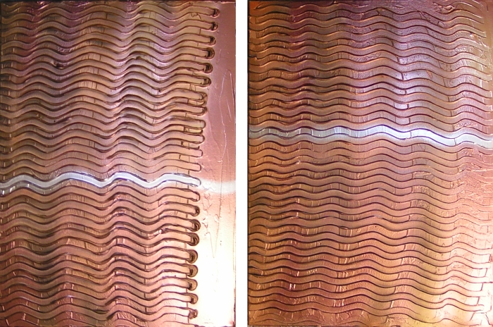 A brass, bronze, copper, gold and rust painting