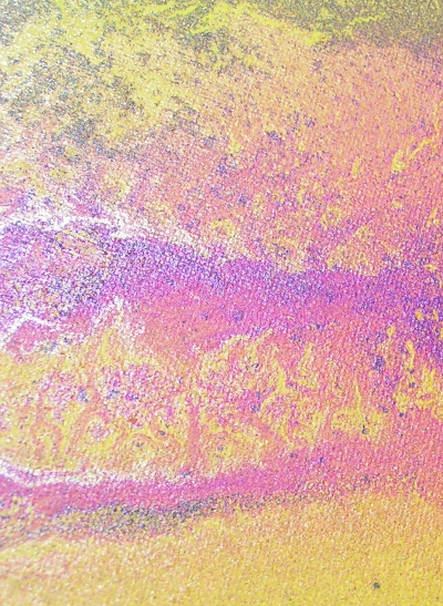 A saffron, yellow and lemon painting. buy art work online