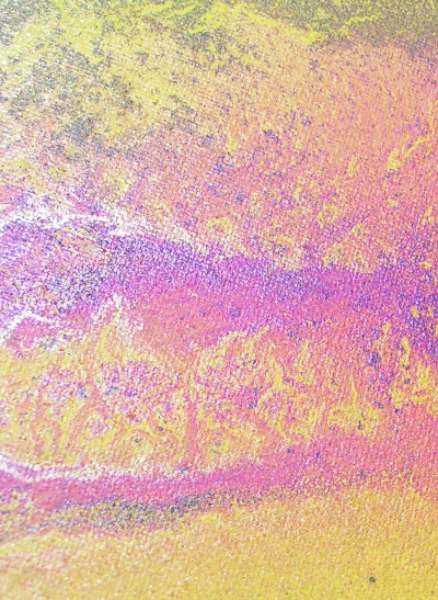 A mustard, amber and lemon painting. abstract painting gallery