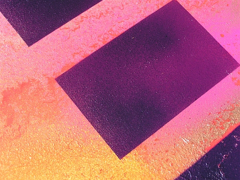 An amber, saffron and lavender painting. artist painting modern art