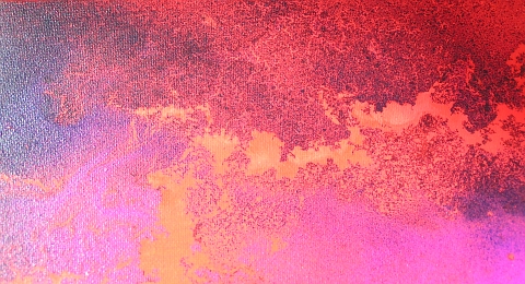 A red, scarlet and purple painting. large abstract painting