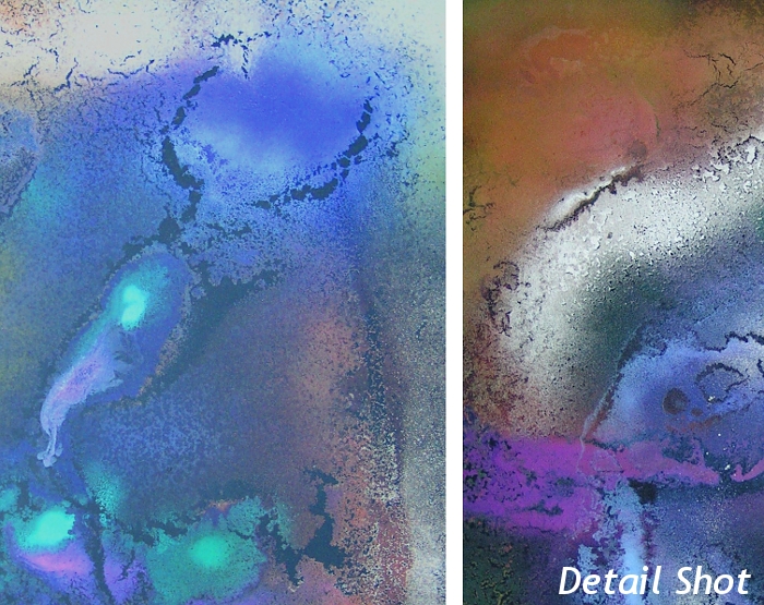 A purple, green and yellow painting. buy art
