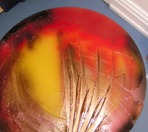A yellow, lemon and gold painting. buy contemporary art