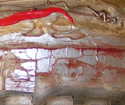 A silver, crimson and platinum painting. abstract modern paintings