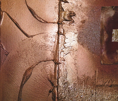 A rust, bronze and scarlet painting. abstract painting for sale