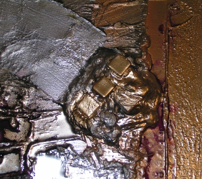 A gold, lemon and rust painting. buy contemporary art