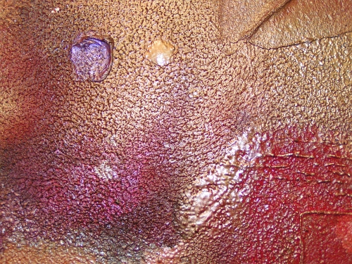 A brass, chestnut and rust painting. contemporary wall art