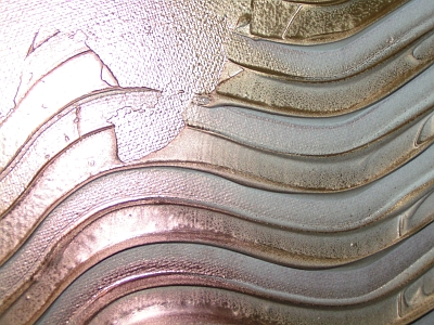 A brass, brown and taupe painting. abstract color painting