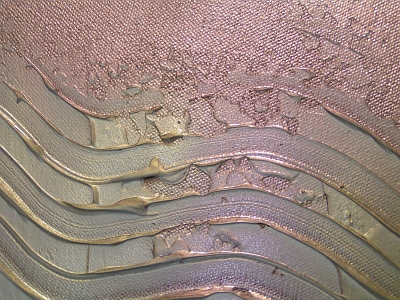 A brown, brass and auburn painting. abstract painting gallery