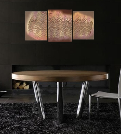 A chocolate, burnt umber and taupe painting. modern painting