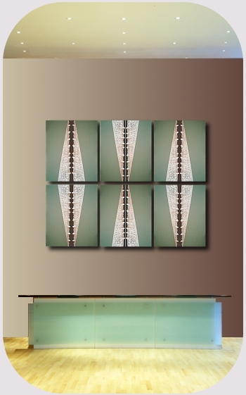 A grey, auburn and taupe painting. buy art poster