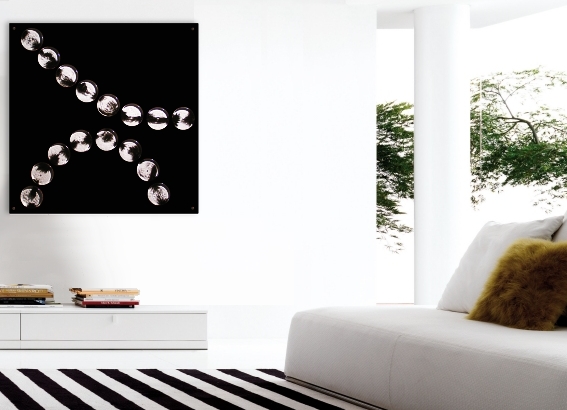 A black wall sculpture. original abstract art painting