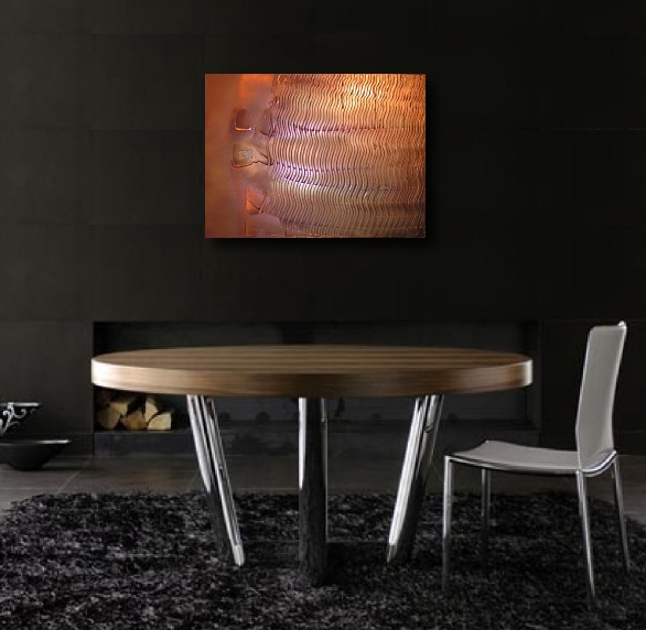 A copper, gold and rust painting. modern art painting for sale