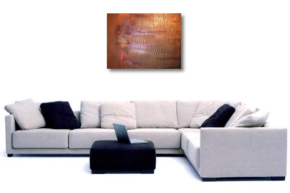 A rust, bronze and copper painting. modern paintings