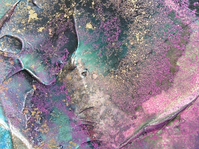 A pink, fuchsia and turquoise painting. buy abstract art