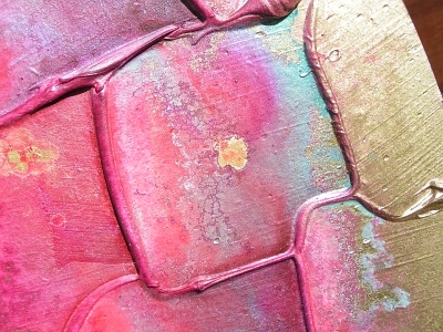 A pink, silver and turquoise painting. art buy modern