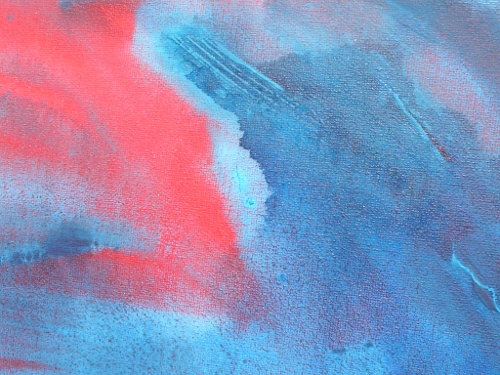 A blue and red painting. contemporary art painting