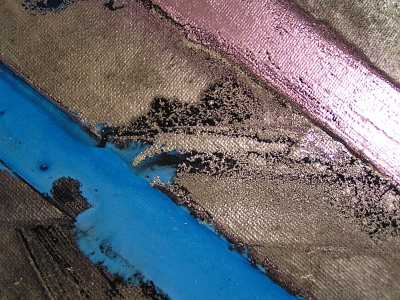 A turquoise, gold and teal painting. modern art painting for sale