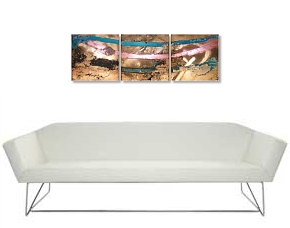 A bronze, turquoise and copper painting. buy contemporary art