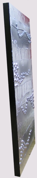A silver, grey and platinum painting. original abstract art painting
