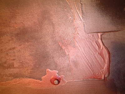 A terra cotta, platinum and puce painting. modern abstract art