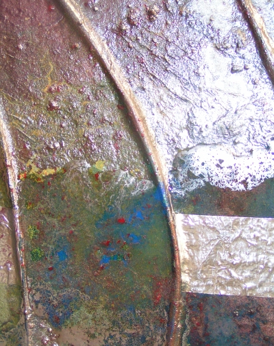 A silver and platinum painting. art buy modern