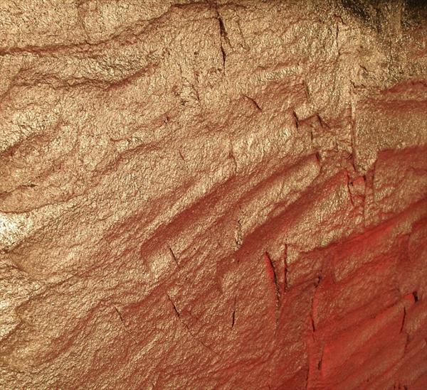 A red and gold painting. modern abstract art