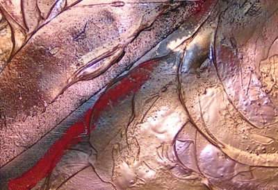 A grey, scarlet and gold painting. buy contemporary art