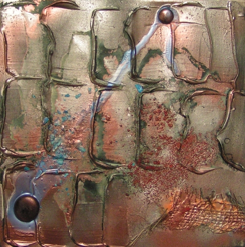 A rust painting. colorful abstract art
