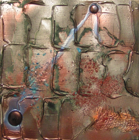 A rust painting. abstract art gallery