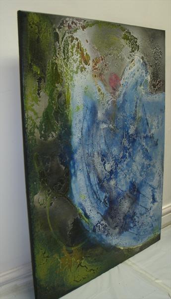 A blue painting. abstract painting gallery