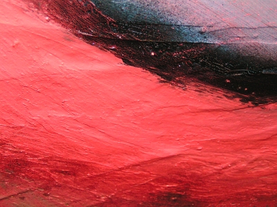 A terra cotta, black and red painting. buy sell art