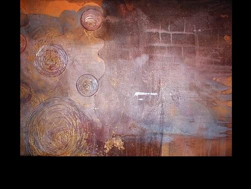 abstract painting of flower