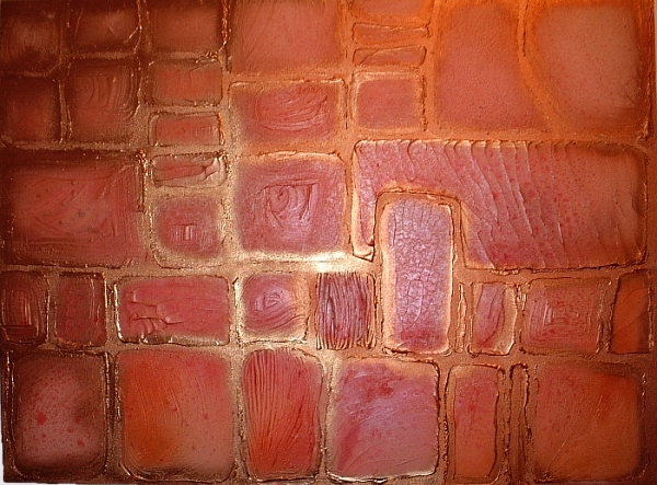 An amber, gold, orange and saffron painting